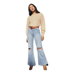 Rolla's Eastcoast Flare High Rise Distressed Jeans NEW WITH TAGS